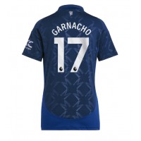 Maglia Calcio Manchester United Alejandro Garnacho #17 Seconda Divisa Donna 2024-25 Manica Corta